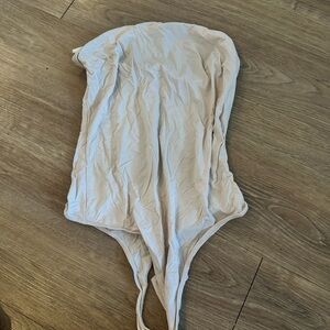 Aritzia White Strapless Bodysuit